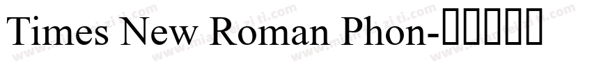 Times New Roman Phon字体转换